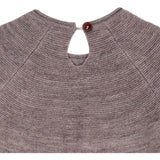 Copenhagen Colors Natural Melange Merino Knit Blouse With Frill