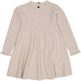 Copenhagen Colors Pale Cream Melange Merino Cable Dress W. Hearts