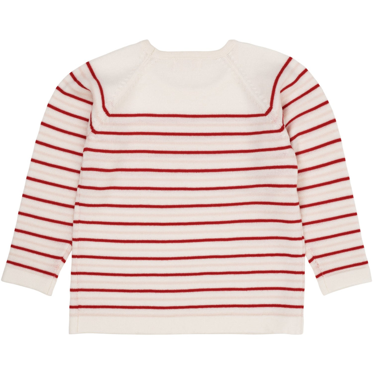 Copenhagen Colors Cream/Dusty Rose/Red Combi Merino Striped Blouse