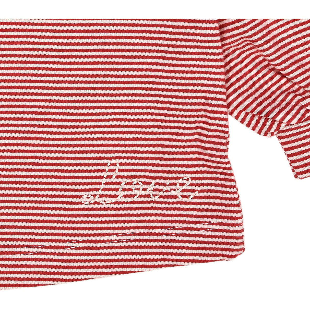 Copenhagen Colors Red/Cream Stripe Striped Blouse W. Collar