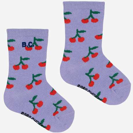 Bobo Choses Purple  Cherry All Over Short Socks