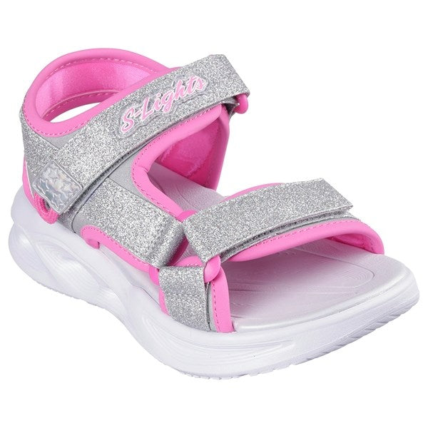 Skechers Sola Glow Sandal Silver Hot Pink