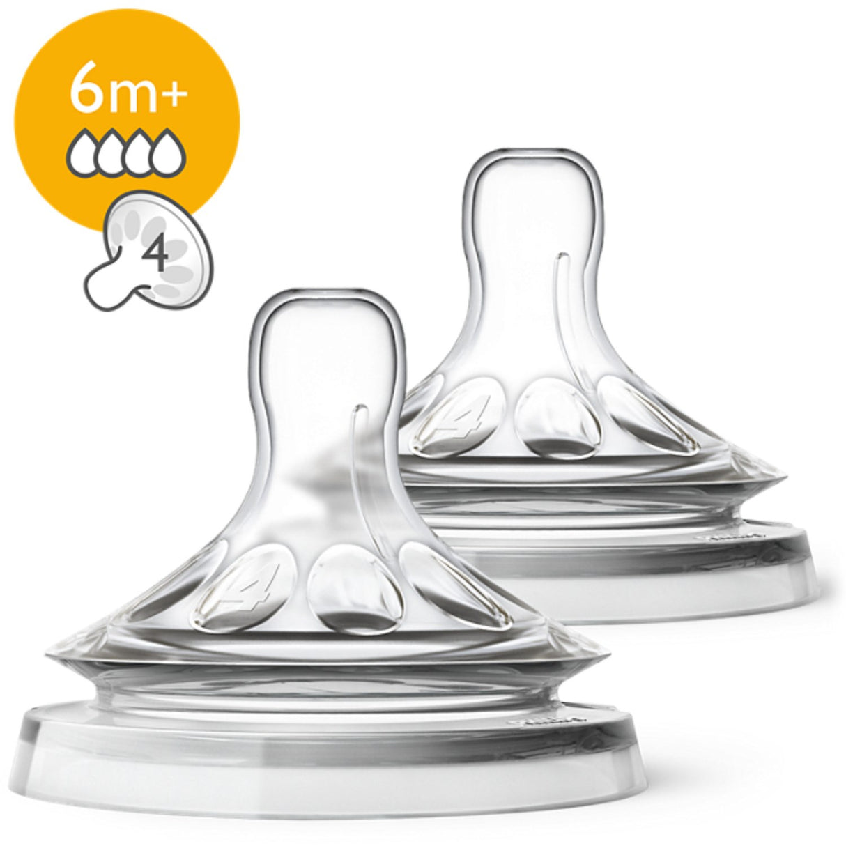 Philips Avent Natural Feeding Bottle Heads 6 months 2-pack 3