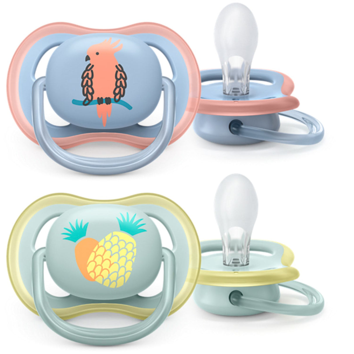 Philips Avent Ultra Air Pacifier 0-6 months Pineapple/Parrot 2-pack 3