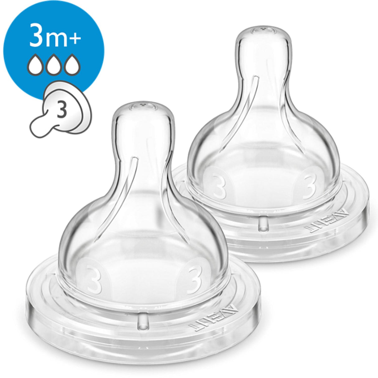 Philips Avent Baby Bottle Heads Anti-colic 3 month 2-pack 4