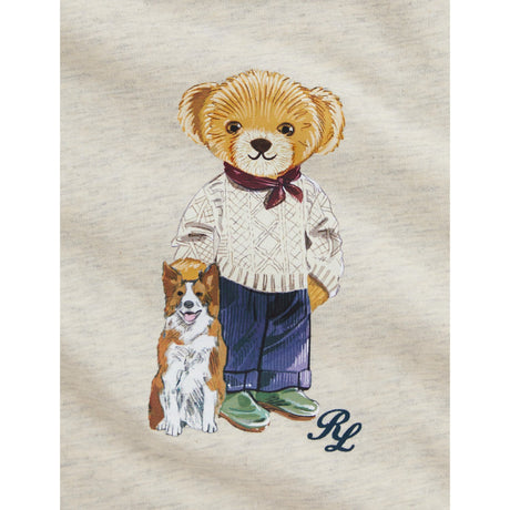 Ralph Lauren Baby Oatmeal Heather Bear Blouse