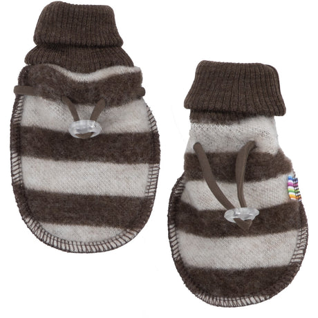 Joha Wool Brown Mitts 2-layered