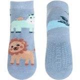 MELTON Lion Anti-Slip Socks Faded Demin