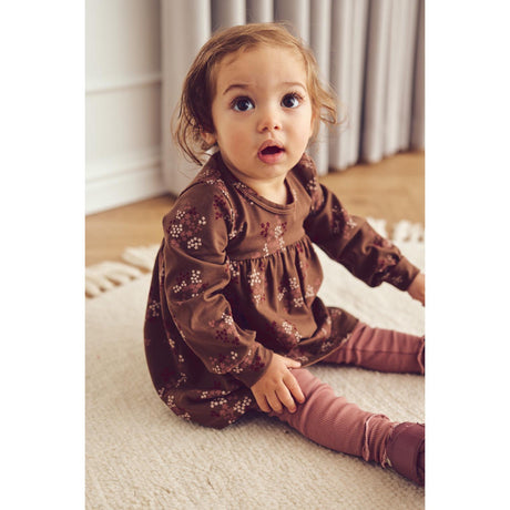 Müsli Bark/ Cabernet/ Nightingale Flora Dress Bodysuit Ls 2