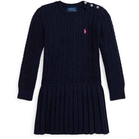 Polo Ralph Lauren Rl Navy w. College Pink Mini Cable Day Dress