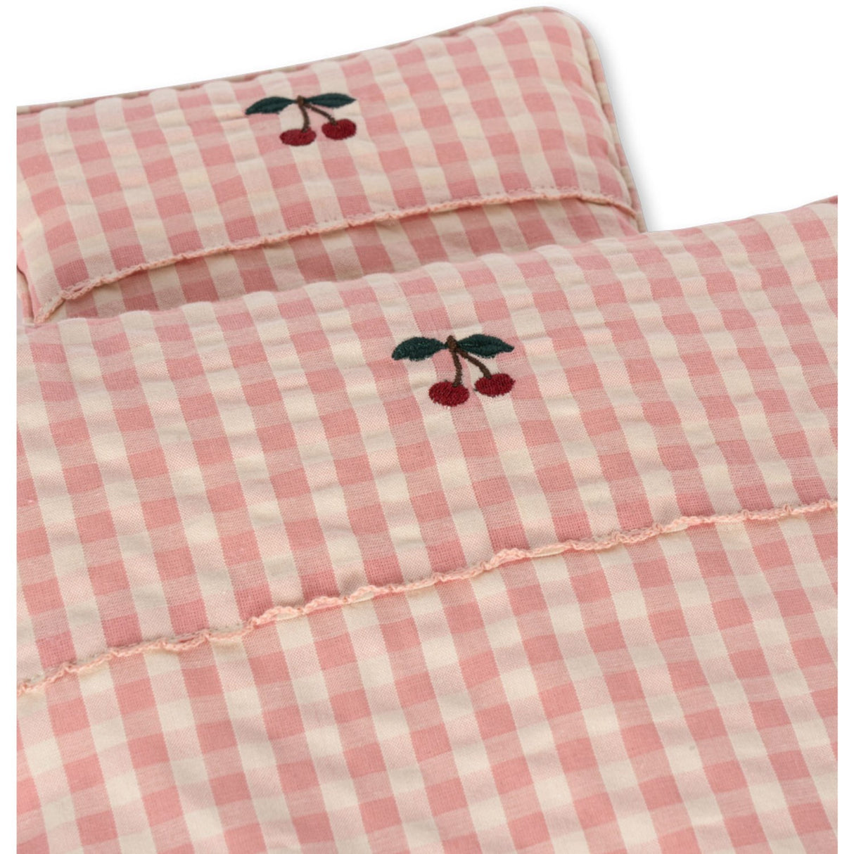 Konges Sløjd Powder Pink Check Doll Bedding