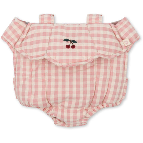 Konges Sløjd Powder Pink Check Doll Carrier