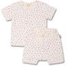 Petit Piao Bright Red Shorts Set Printed