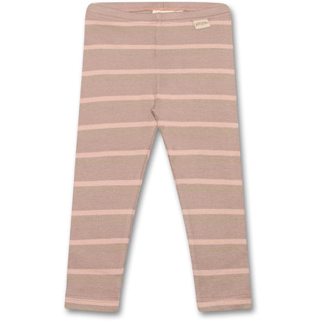 Petit Piao Rose Fawn Legging Modal Two Striped