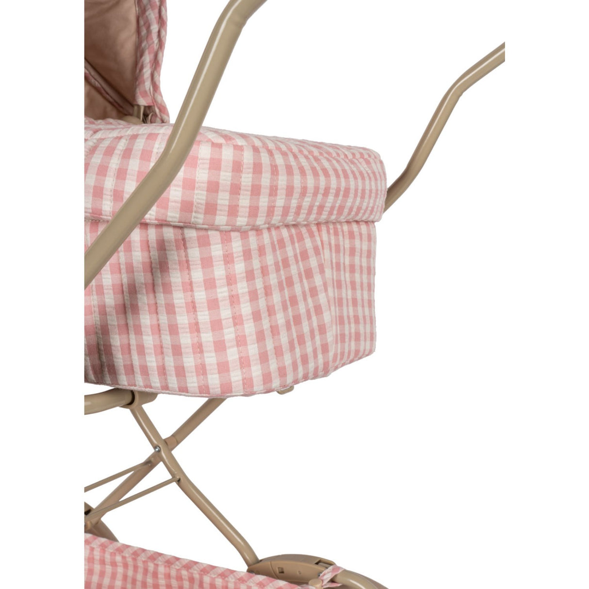 Konges Sløjd Powder Pink Check Doll Pram 9