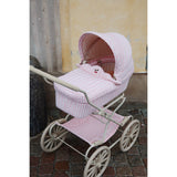 Konges Sløjd Powder Pink Check Doll Pram 7