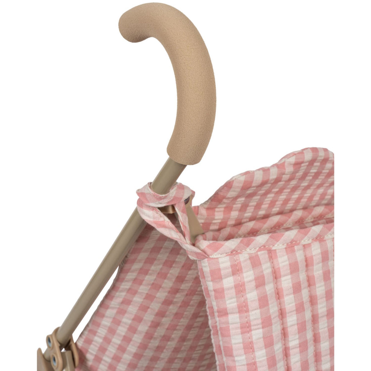 Konges Sløjd Powder Pink Check Doll Stroller 5