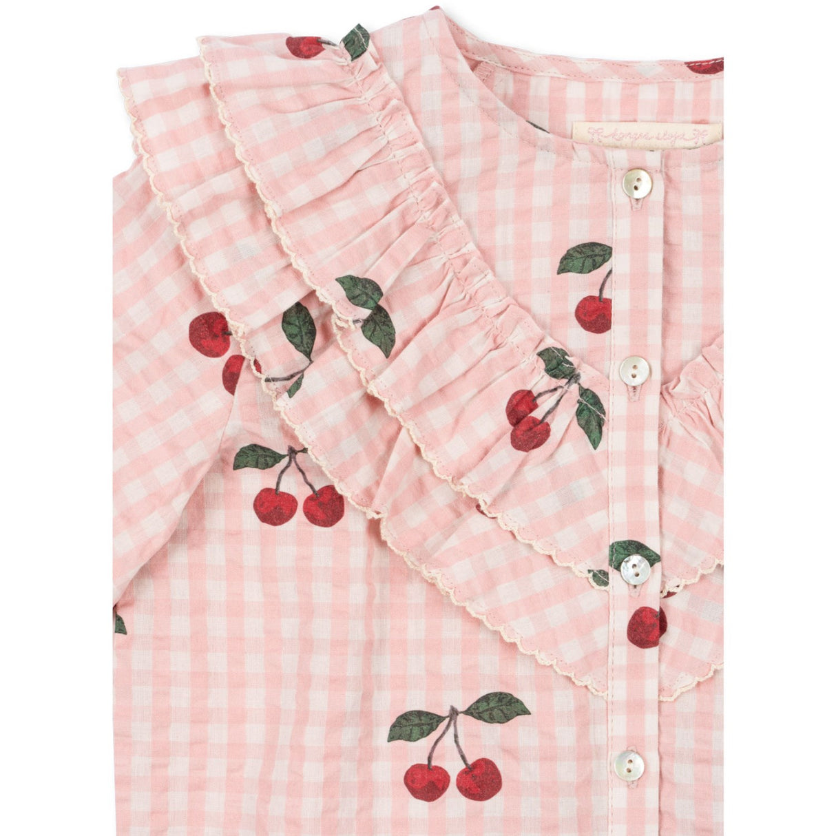 Konges Sløjd Cherry Check Kim Frill Blouse Gots