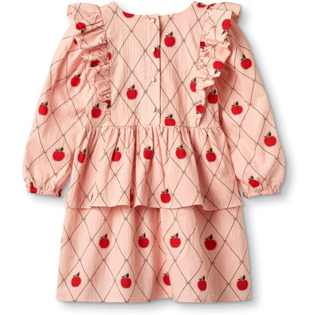 Fliink Peach Whip Aop Apple Ls Dress