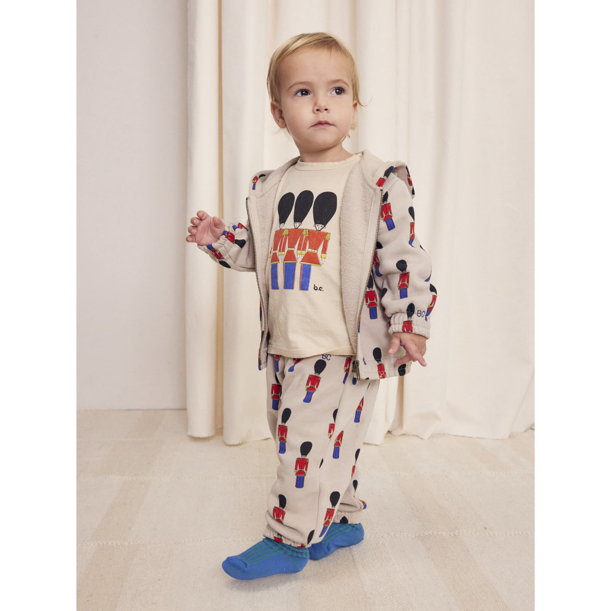 Bobo Choses Offwhite Little Tin Soldiers All Over Zipped Crewneck 4