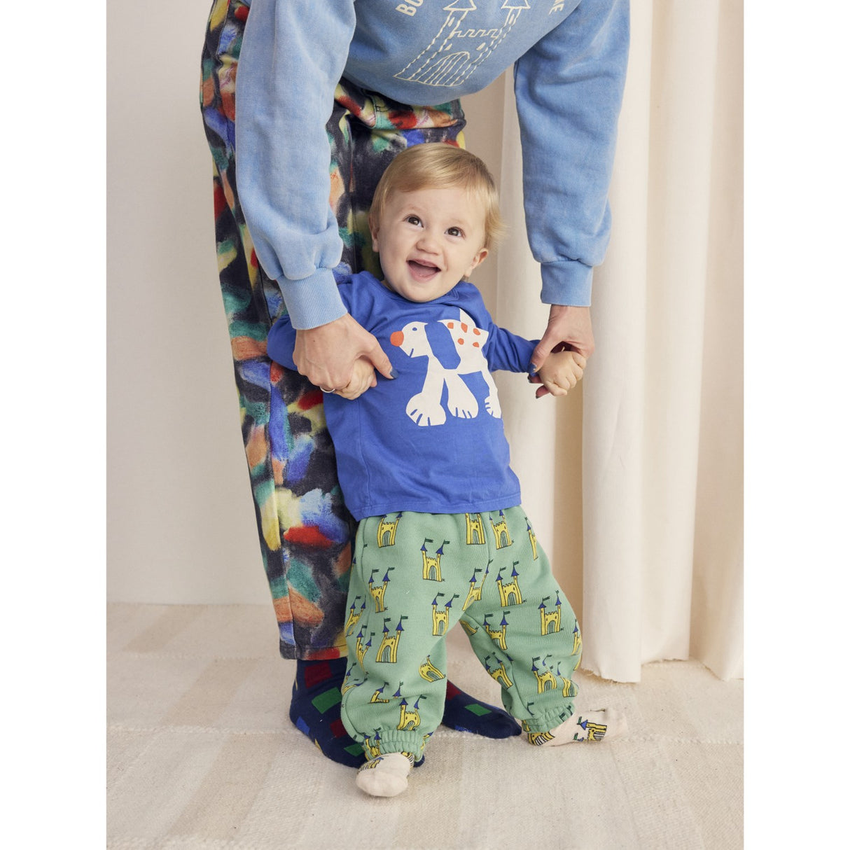 Bobo Choses Green Faraway Castle All Over JAndging Pants 2