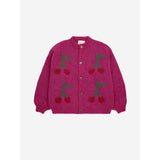 Bobo Choses Fuchsia Bobo Cherry Intarsia Cardigan