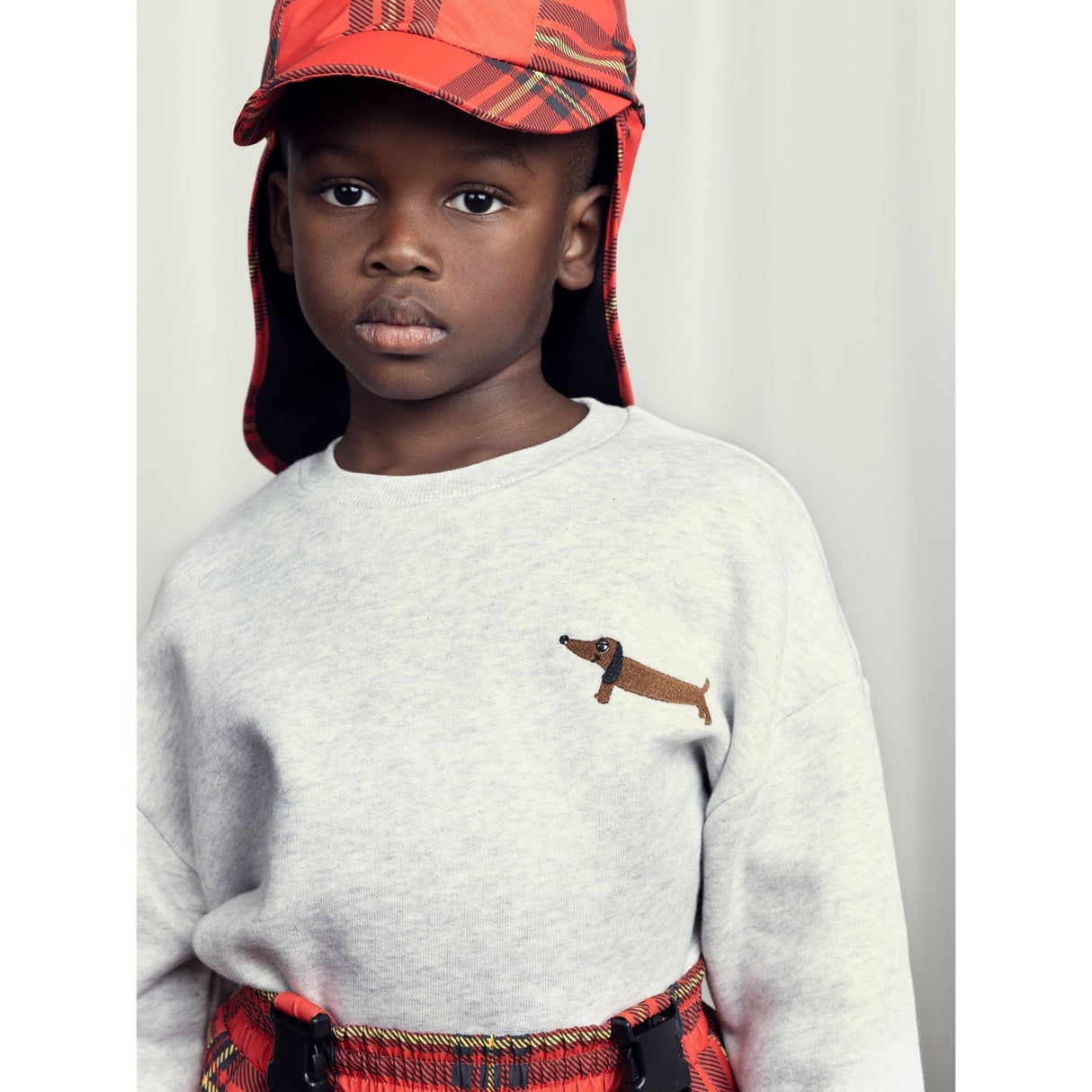 Mini Rodini Grey melange DAnd Emb Sweatshirt 2