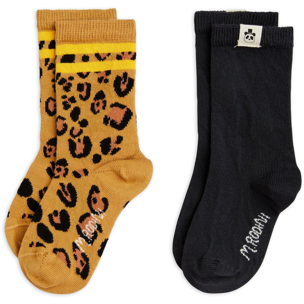 Mini Rodini Multi Basic Leopard 2-Pack Socks