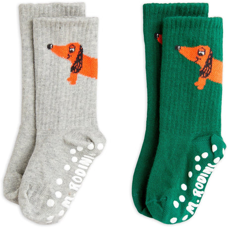 Mini Rodini Multi Dog 2-Pack Anti-Slip Socks