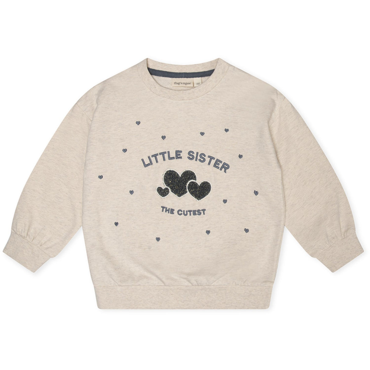 That'S Mine Light Creme Melange Finley Little Sister Sweatshirt