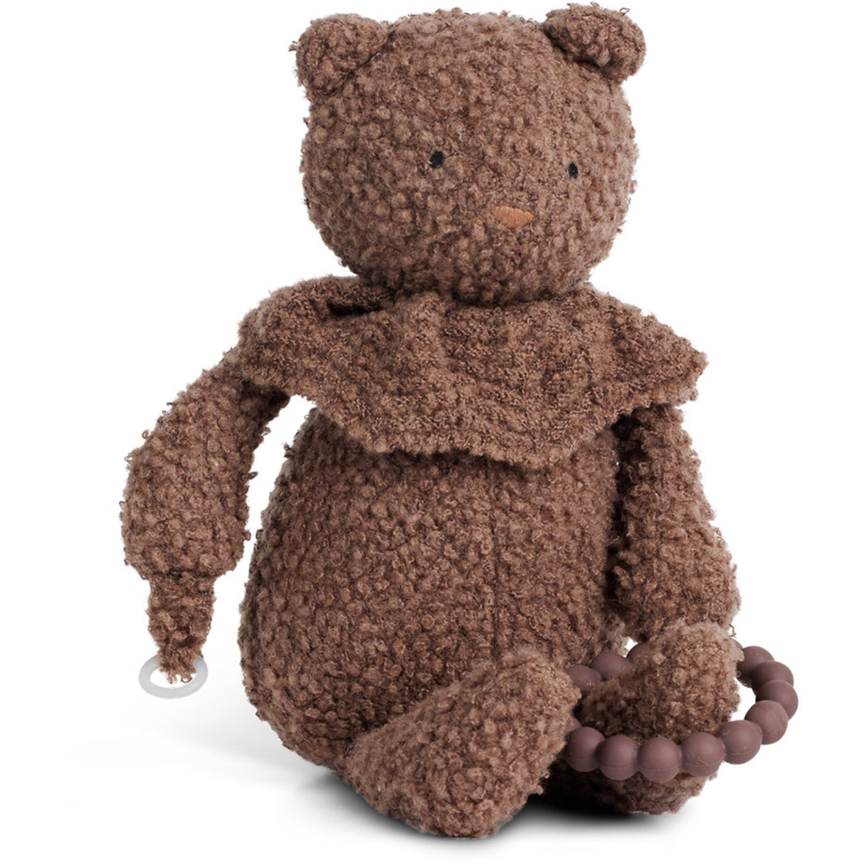 Smallstuff rose brown Activity bear, bouclé merino wool