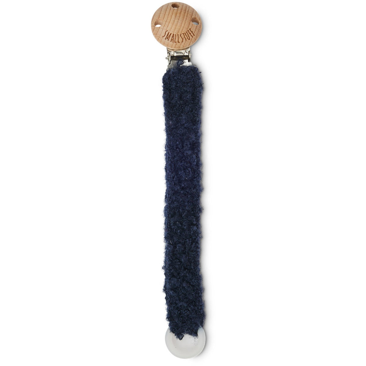 Smallstuff navy Knitted dummychain, bouclé merino wool