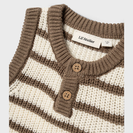 Lil'Atelier Birch Emlen Knit Vest Stripe