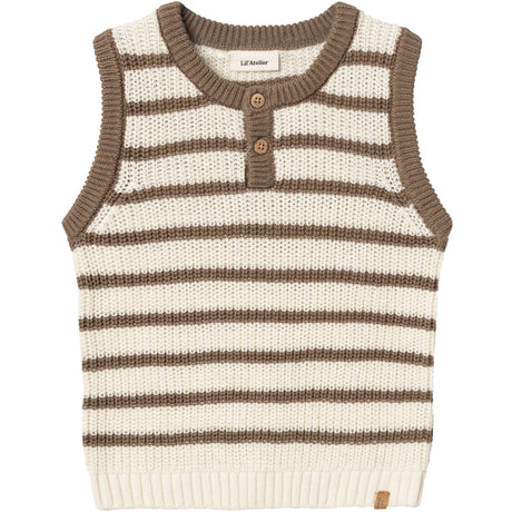 Lil'Atelier Birch Emlen Knit Vest Stripe