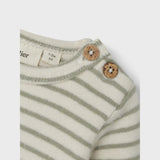 Lil'Atelier Birch Seagrass Thoro Slim Body Stripe