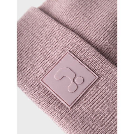 Name It Mauve Shadows Malik Knit Beanie Badge