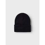 Name It Black Malik Knit Beanie Badge