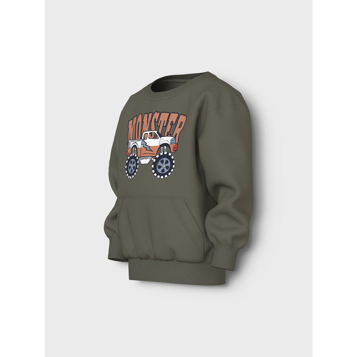 Name It Tea Leaf Monster Truck Vugo Sweatshirt