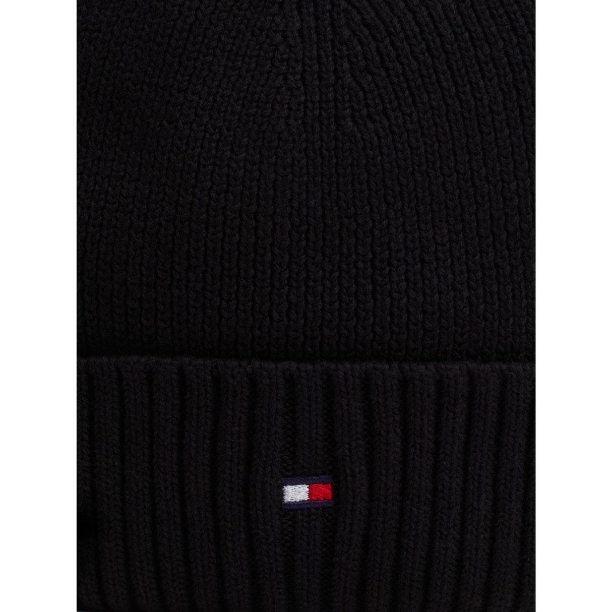 Tommy Hilfiger Black Small Flag Beanie