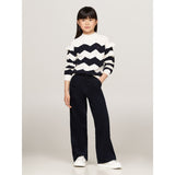 Tommy Hilfiger Ivory Petal Stripe Wavy Stripe Sweater