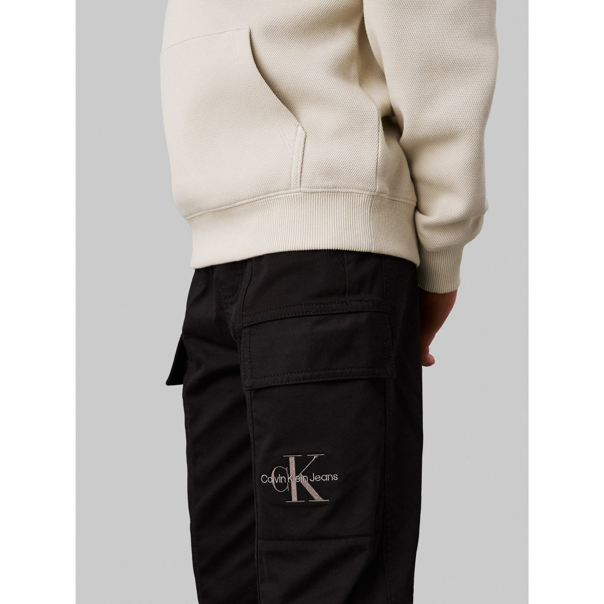 Calvin Klein Ck Black Essential Woven Cargo Pants