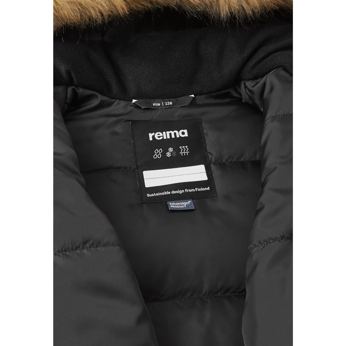 Reima Black Reimatec Winter Jacket Ajaton