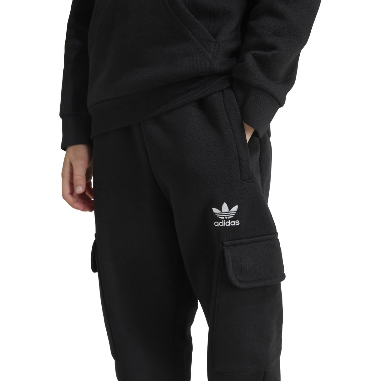 adidas Originals Black Hoodie Fz Cargo Sweat Set