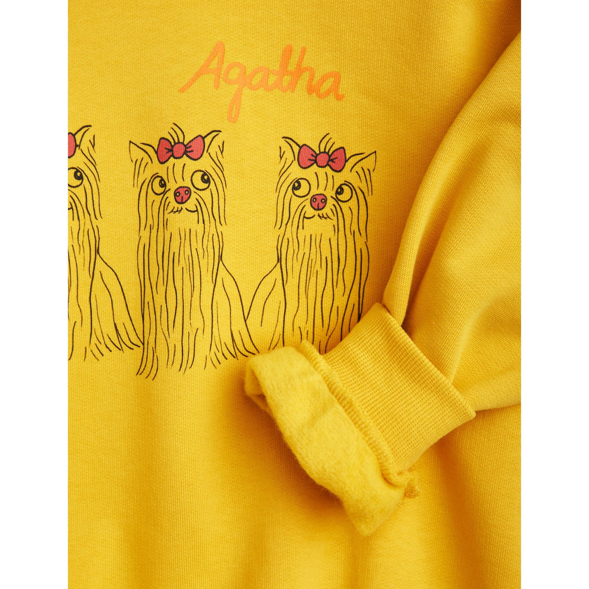 Mini Rodini Yellow Agatha Dogs Sp Sweatshirt