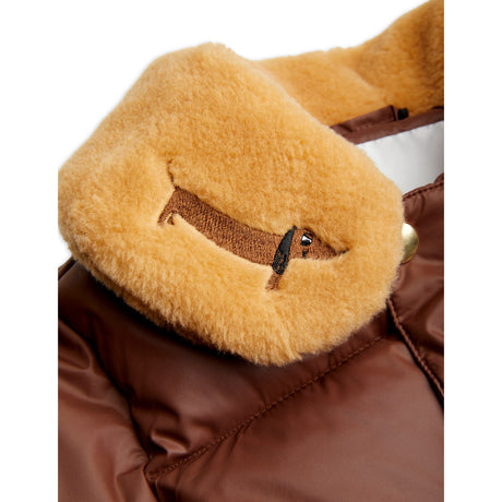 Mini Rodini Brown DAnd Emb Puffer Jacket