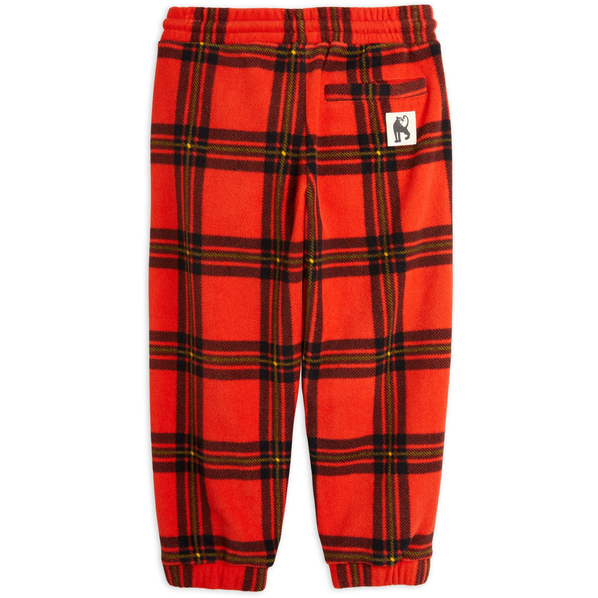 Mini Rodini Red Check Aop Fleece Pants