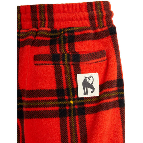 Mini Rodini Red Check Aop Fleece Pants