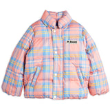 Mini Rodini Pink Check Aop City Puffer Jacket