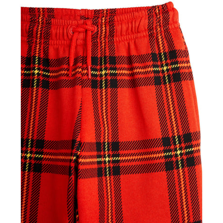 Mini Rodini Red Check Aop Sweatpants