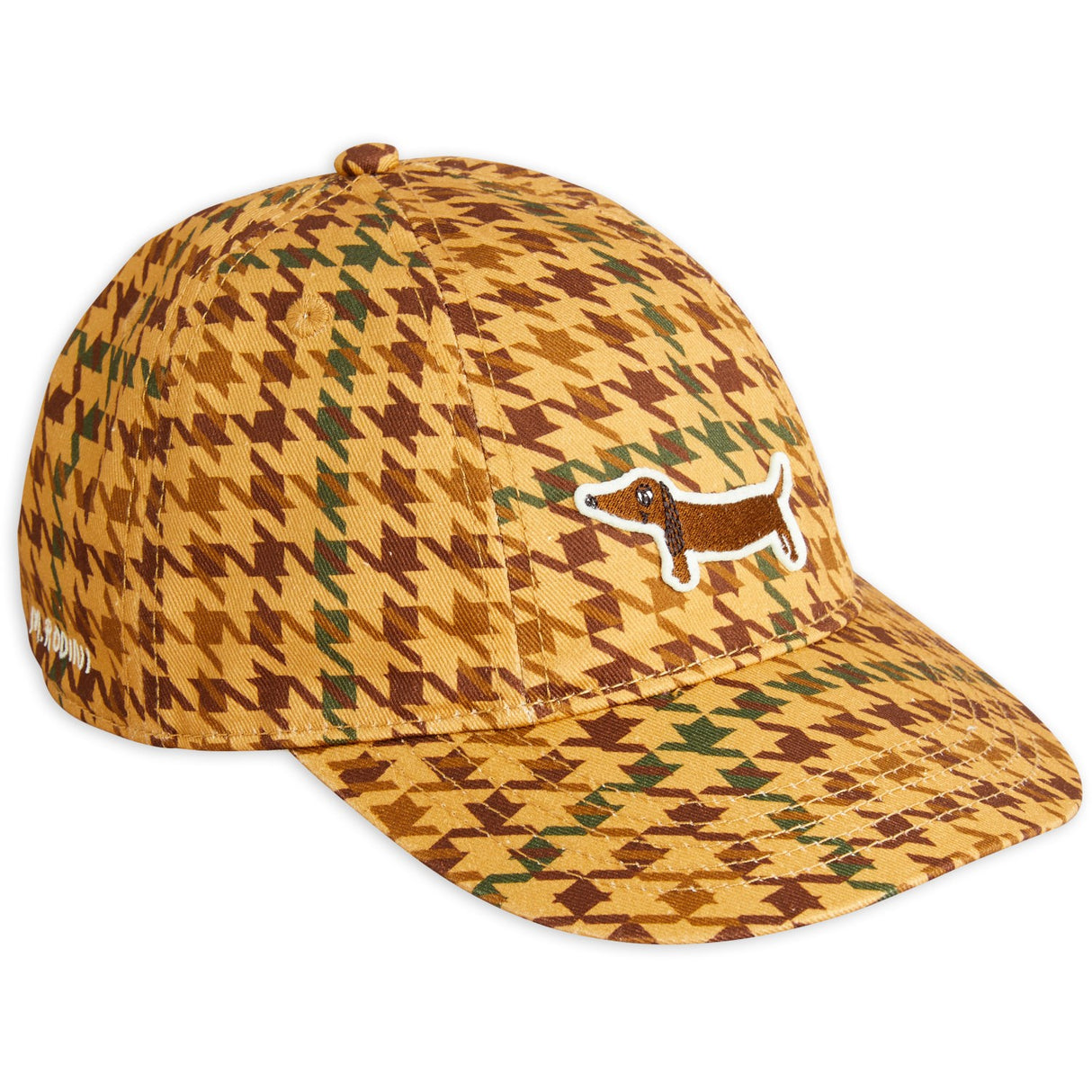 Mini Rodini Beige DAnd Houndstooth Aop Soft Cap